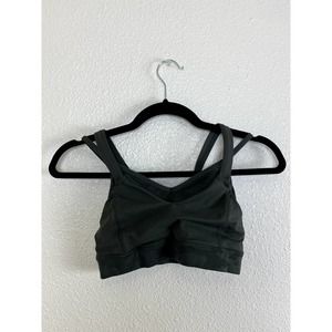 Lululemon Athletica Run For Days Dark Green Camo Sports Bra Size 4